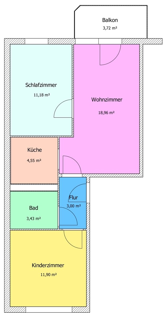 Studio zur Miete 292 € 3 Zimmer 54,9 m²<br/>Wohnfläche 3.<br/>Geschoss Ottendorfer Hang 56 Hainichen Hainichen 09661