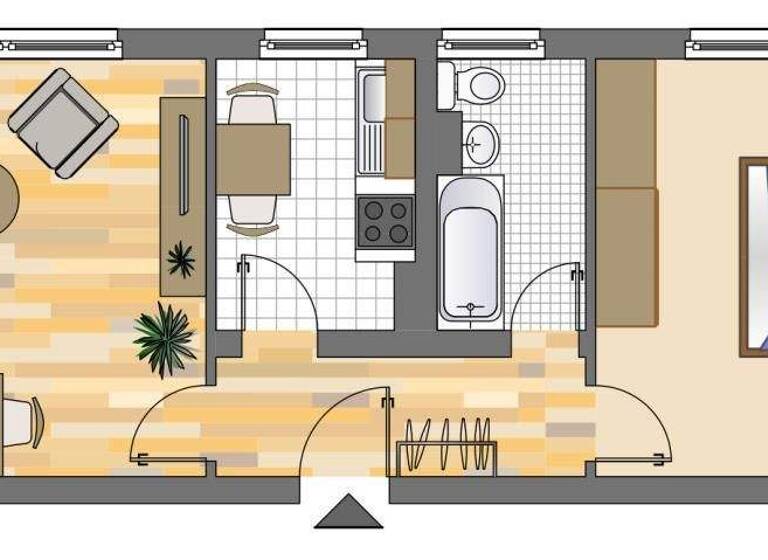 Wohnung zur Miete 399 € 2,5 Zimmer 44,3 m² 1. Geschoss Hauptstraße 46 Langendreer Bochum 44894