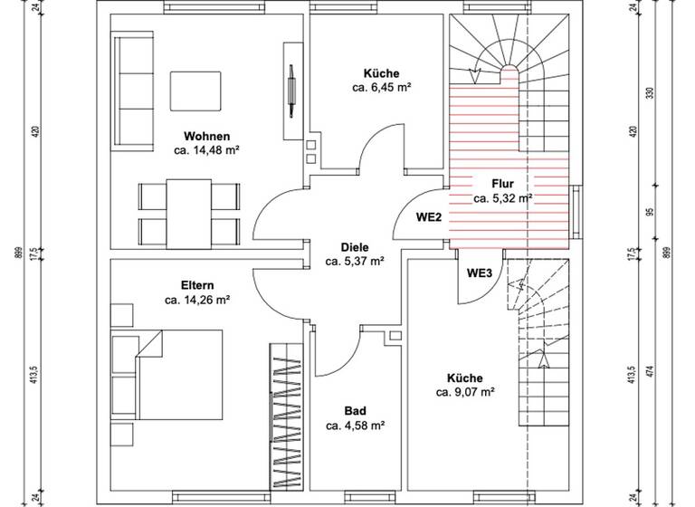 Mehrfamilienhaus zum Kauf provisionsfrei 449.000 € 10 Zimmer 165 m² 488 m² Grundstück Wethmar Lünen 44534