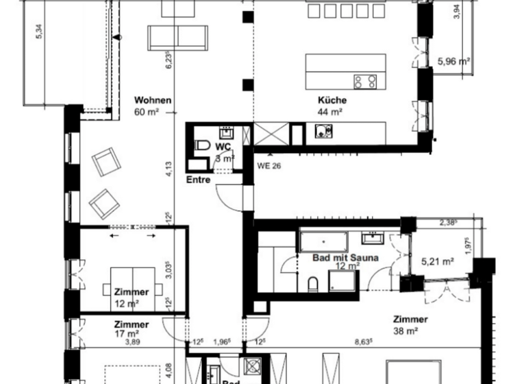 Wohnung zum Kauf 1.690.000 € 4 Zimmer 206 m² 4. Geschoss frei ab sofort Nürnberger Straße 19 Charlottenburg Berlin 10789