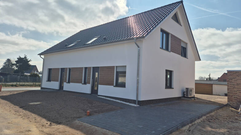 Doppelhaushälfte zum Kauf - Neubau 345.000 € 4 Zimmer 110 m² 319 m² Grundstück Wagenfeld Wagenfeld 49419