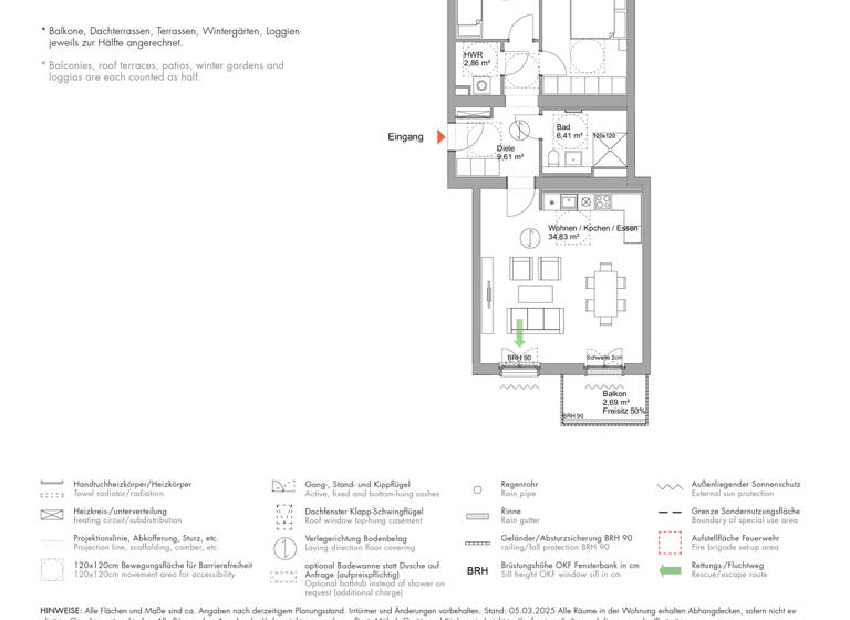 Wohnung zum Kauf - Neubau 714.000 € 3 Zimmer 87,2 m² 1. Geschoss Schwedische Allee 33 Krampnitz Potsdam 14476