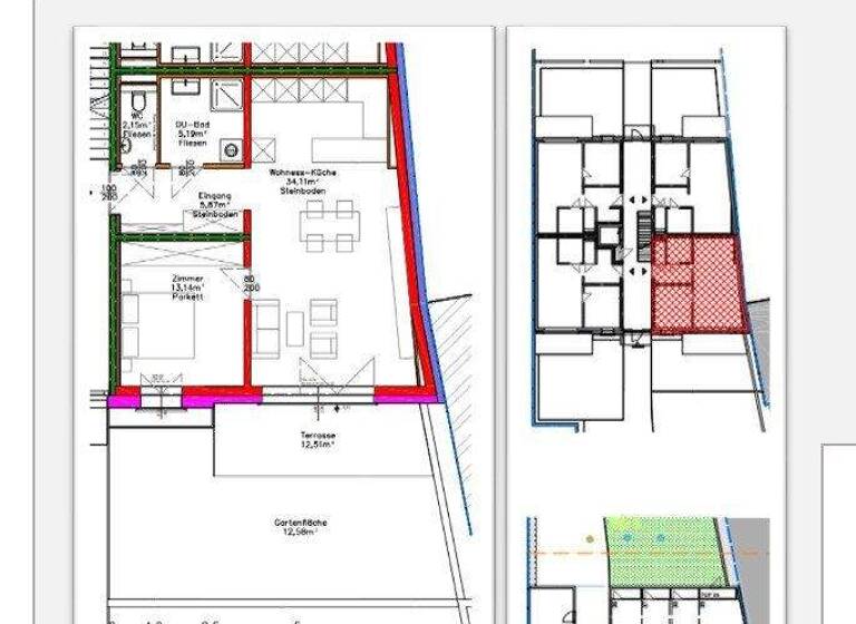 Wohnung zur Miete - Erstbezug 898 € 2 Zimmer 60,5 m² EG Langenlebarn-Oberaigen 3425