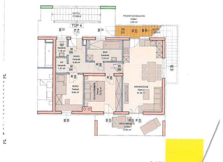 Wohnung zum Kauf 410.000 € 3 Zimmer 69,7 m² 1. Geschoss Waltendorf Graz,09.Bez.:Waltendorf 8047