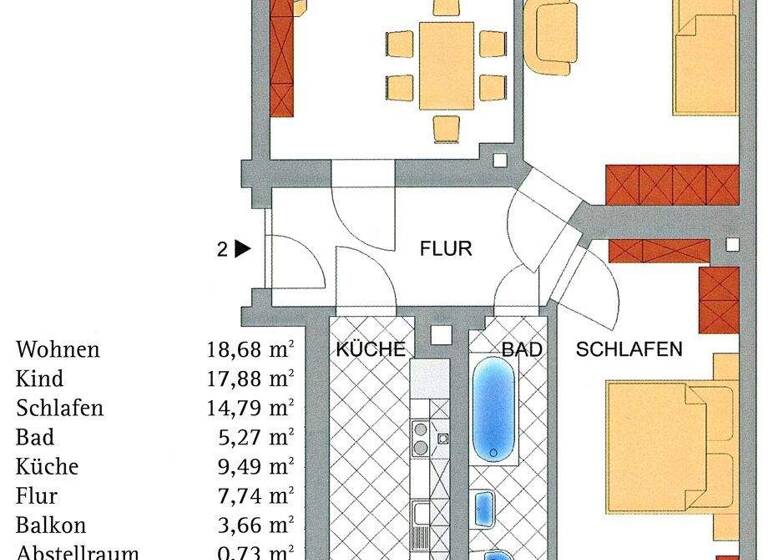 Wohnung zum Kauf 169.000 € 3 Zimmer 78,2 m² EG Landsberger Straße 8 Gohlis-Mitte Leipzig 04157