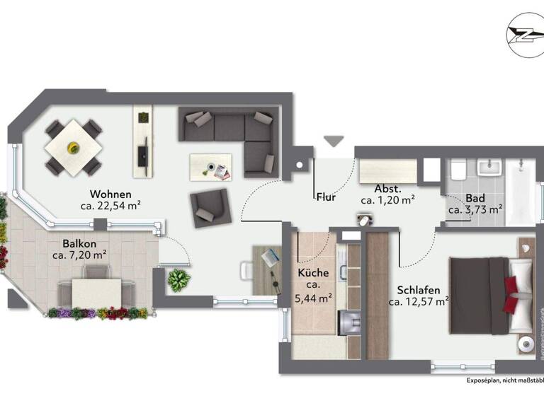 Wohnung zum Kauf 295.000 € 2 Zimmer 53 m² Westerham Taufkirchen 82024