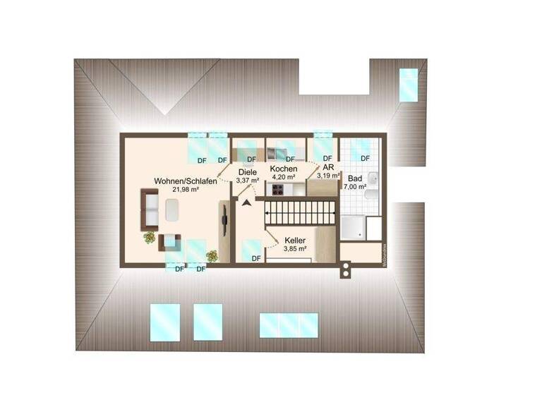 Studio zum Kauf 150.000 € 1 Zimmer 40 m² 5. Geschoss Altstadt Bayreuth 95445