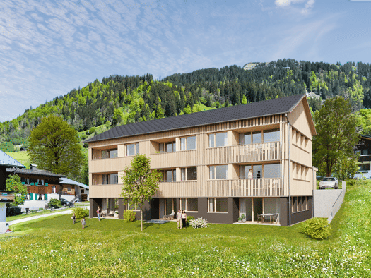 Wohnung zum Kauf - Erstbezug provisionsfrei 389.000 € 3 Zimmer 51,9 m² EG frei ab sofort Holderstauden 432 Schoppernau 6886