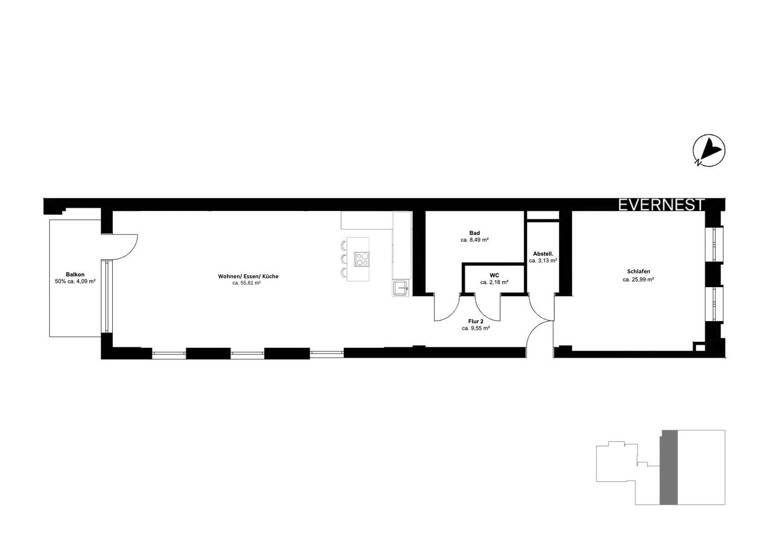 Wohnung zum Kauf - Erstbezug 680.000 € 2 Zimmer 109 m² 1. Geschoss Ludenberg Düsseldorf 40629