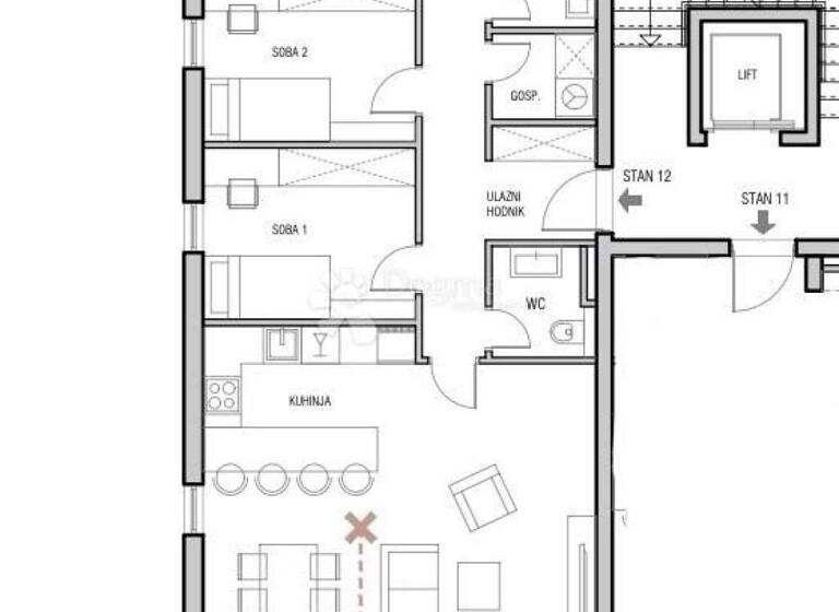 Wohnung zum Kauf 504.720 € 4 Zimmer 99 m² 2. Geschoss Split