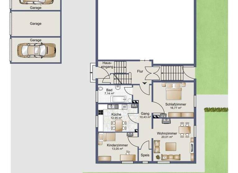 Wohnung zur Miete 550 € 3 Zimmer 80 m² EG Treffelstein 93492