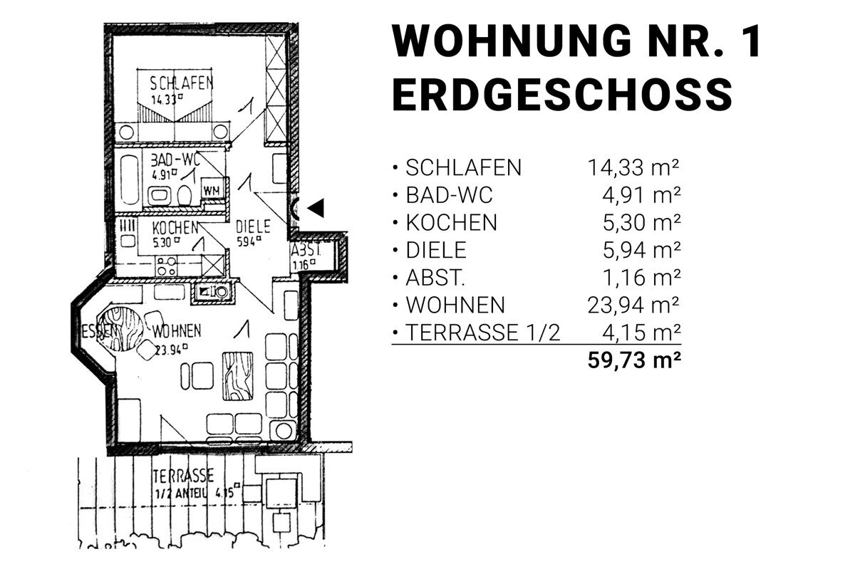 Wohnung zum Kauf 390.000 € 2 Zimmer 60 m²<br/>Wohnfläche Holzkirchen Holzkirchen 83607