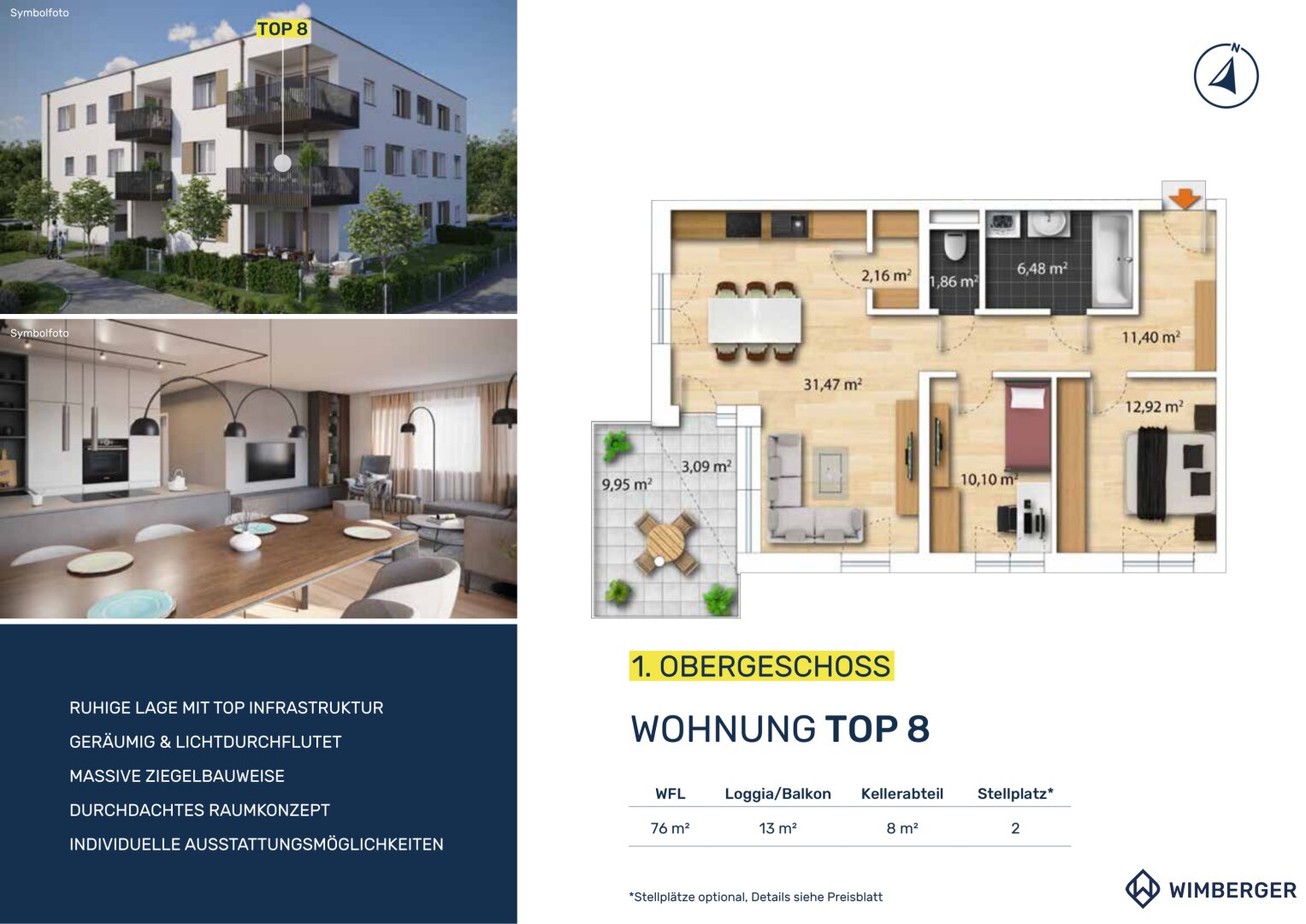 Wohnung zum Kauf 329.200 € 3 Zimmer 76 m²<br/>Wohnfläche Rhemastraße 1 St. Marien 4502