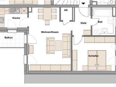 Wohnung zur Miete 630 € 2 Zimmer 56 m² 1. Geschoss frei ab 01.09.2025 Cronegkstraße 4/6 Ansbach Ansbach 91522