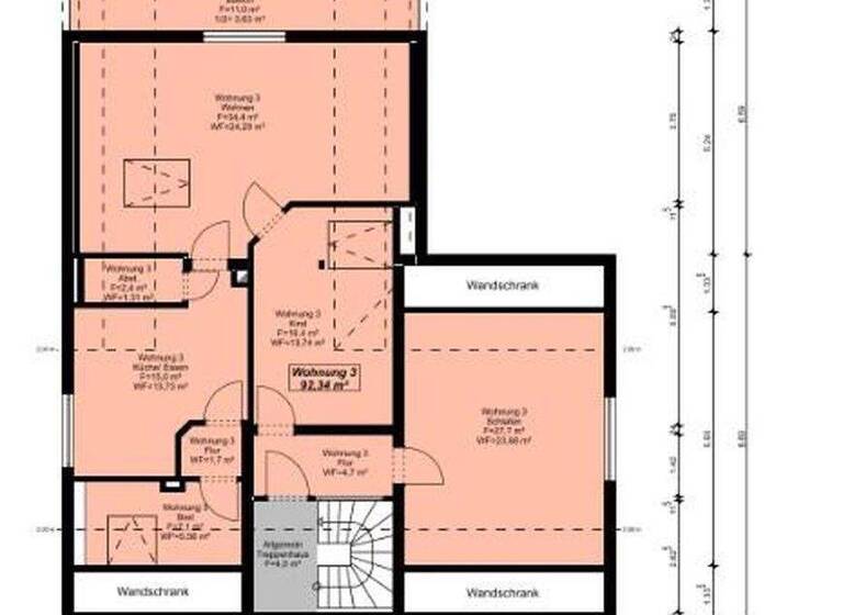 Wohnung zur Miete 785 € 3 Zimmer 92,3 m² 1. Geschoss Heidestraße 31 Freilingen 56244