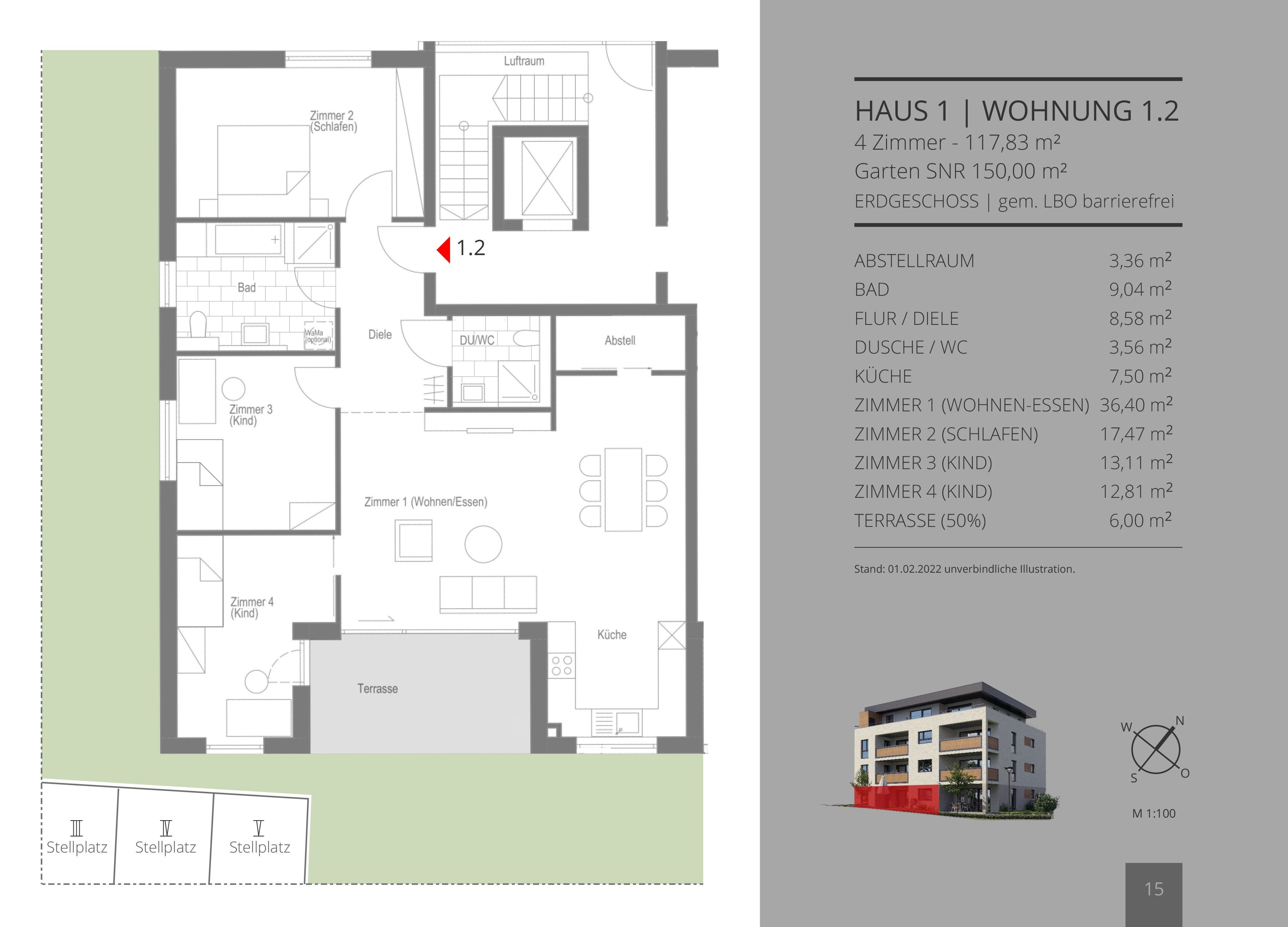 Terrassenwohnung zur Miete 1.410 € 4 Zimmer 117,8 m²<br/>Wohnfläche EG<br/>Geschoss 31.01.2025<br/>Verfügbarkeit Rotbuchenstraße 4 Wimberg Calw 75365