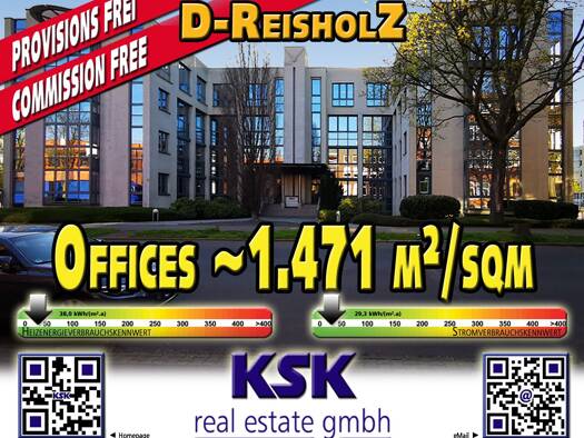 Bürogebäude zur Miete provisionsfrei 1.471 m² Bürofläche teilbar von 255 m² bis 1.471 m² Holthausen Düsseldorf 40589