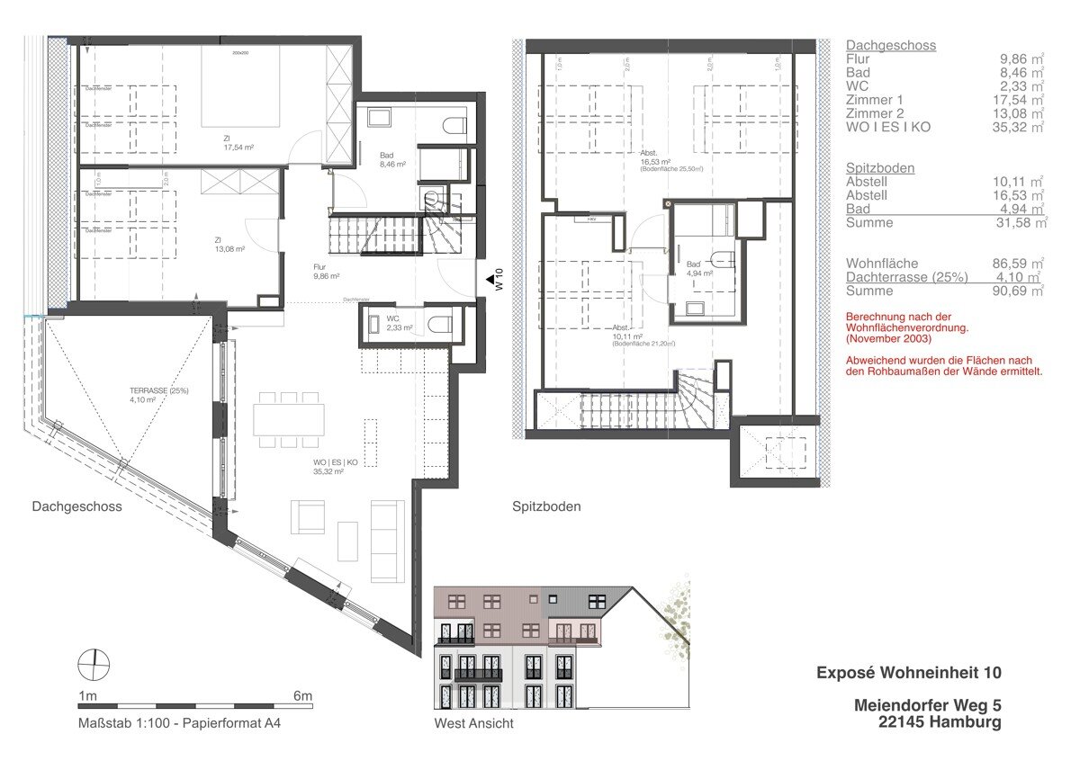 Maisonette zum Kauf 800.000 € 5 Zimmer 122,3 m²<br/>Wohnfläche 2.<br/>Geschoss Rahlstedt Hamburg / Meiendorf 22145