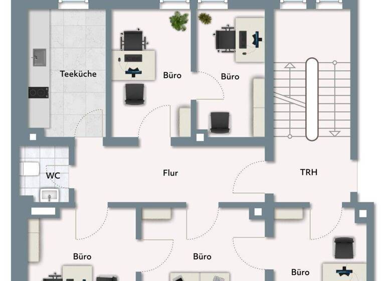 Bürofläche zur Miete 950 € 92 m² Bürofläche Ostenviertel Regensburg 93055