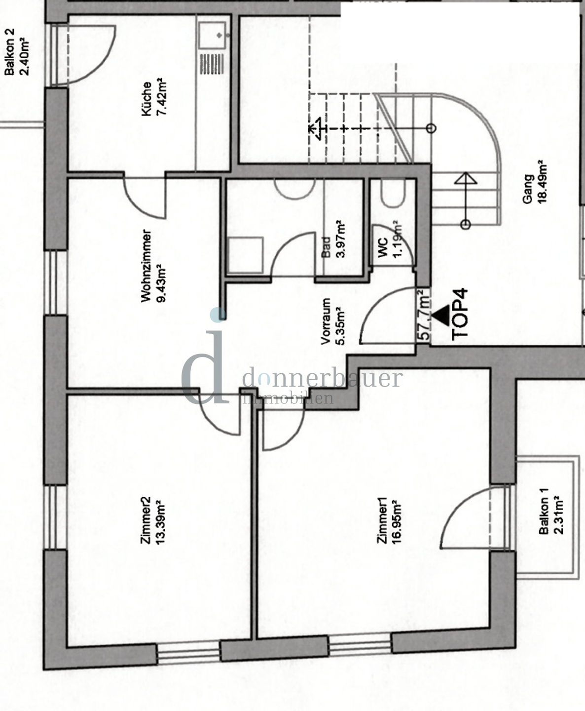 Wohnung zur Miete 641 € 3 Zimmer 57,7 m²<br/>Wohnfläche 2.<br/>Geschoss Sankt Radegund bei Graz 8061