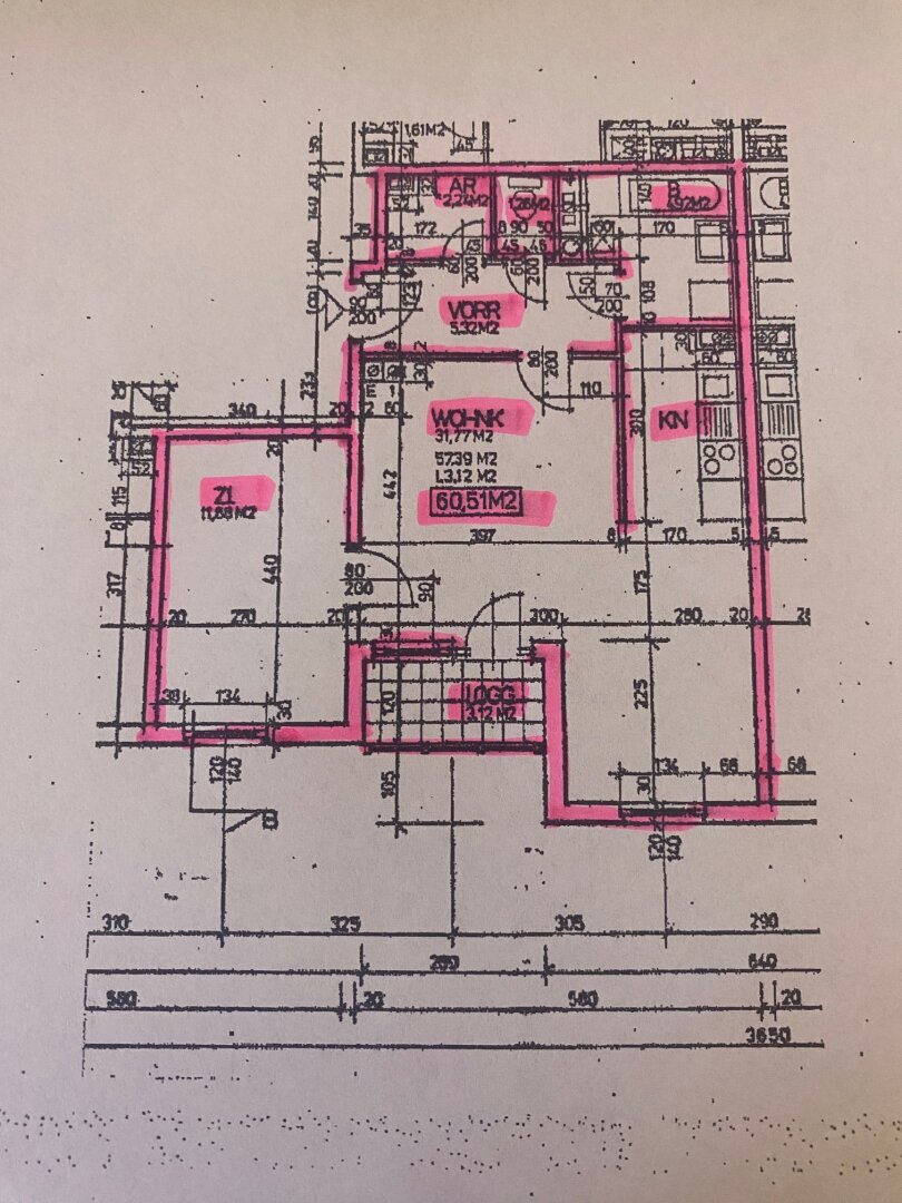 Wohnung zur Miete 658 € 2 Zimmer 60,6 m²<br/>Wohnfläche 2.<br/>Geschoss Bad Vöslau 2540