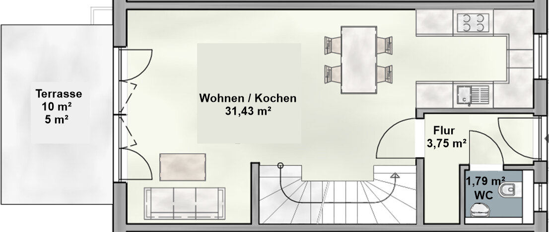 Reihenmittelhaus zum Kauf 949.000 € 4 Zimmer 110 m²<br/>Wohnfläche 143,5 m²<br/>Grundstück Graggenau München 80999