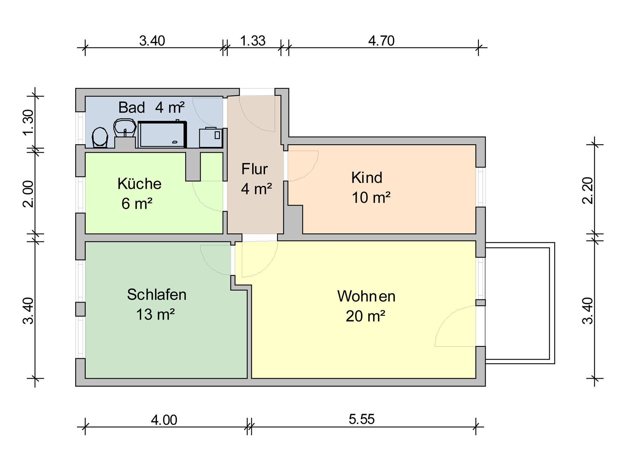 Wohnung zur Miete 413 € 3 Zimmer 59 m²<br/>Wohnfläche EG<br/>Geschoss Eckersbacher Höhe 34 Eckersbach 271 Zwickau 08066