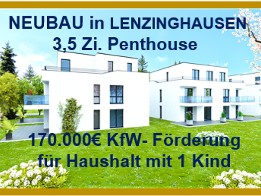Penthouse zum Kauf - Erstbezug provisionsfrei 409.900 € 3,5 Zimmer 103 m² frei ab 01.06.2026 Jöllenbeck Bielefeld 33739