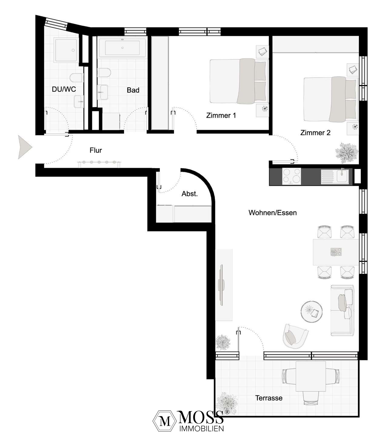 Wohnung zum Kauf provisionsfrei 655.000 € 3,5 Zimmer 89 m²<br/>Wohnfläche 1.<br/>Geschoss Wollmatingen Konstanz 78467