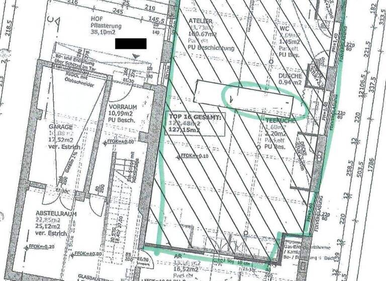 Atelier zur Miete 11,19 € 5 Zimmer 387,8 m² Bürofläche Wien 1150
