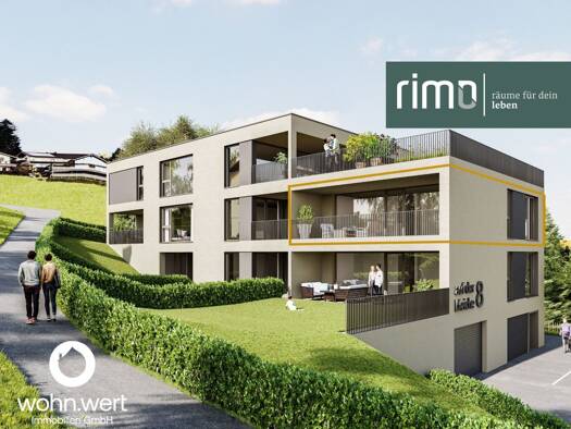 Terrassenwohnung zum Kauf - Erstbezug 530.000 € 3 Zimmer 71,8 m² 1. Geschoss Auf der Bleiche 8 Frastanz 6820
