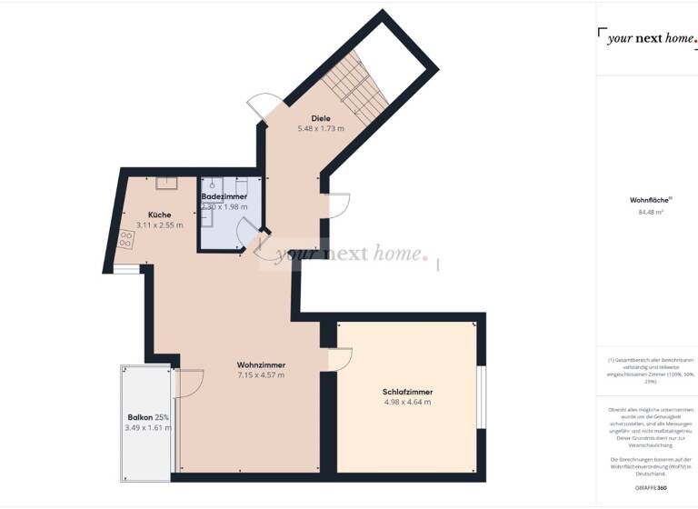 Wohnung zum Kauf 109.000 € 2 Zimmer 72 m² 3. Geschoss St. Ingbert 66386