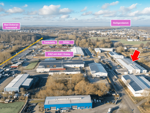 Lagerhalle zur Miete 5 € 849,6 m² Lagerfläche teilbar ab 119,1 m² Am Walkmüller Holz 9 Bad Doberan 18209