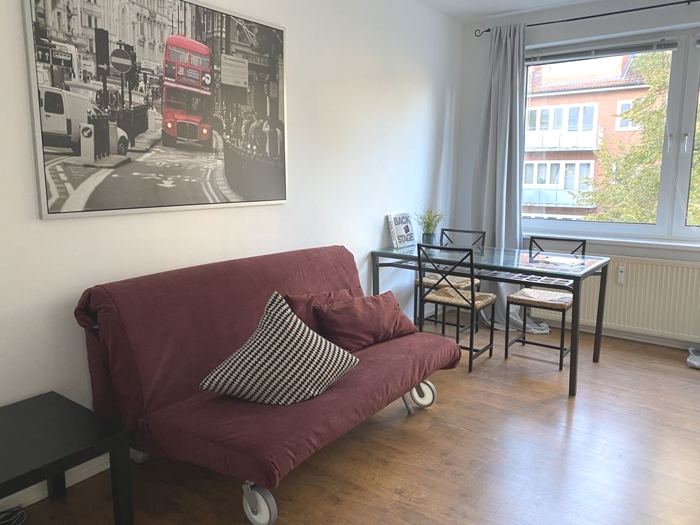 Wohnung zur Miete Wohnen auf Zeit 1.100 € 1 Zimmer 32 m²<br/>Wohnfläche ab sofort<br/>Verfügbarkeit Petkumstr. 1 Uhlenhorst Hamburg 22085