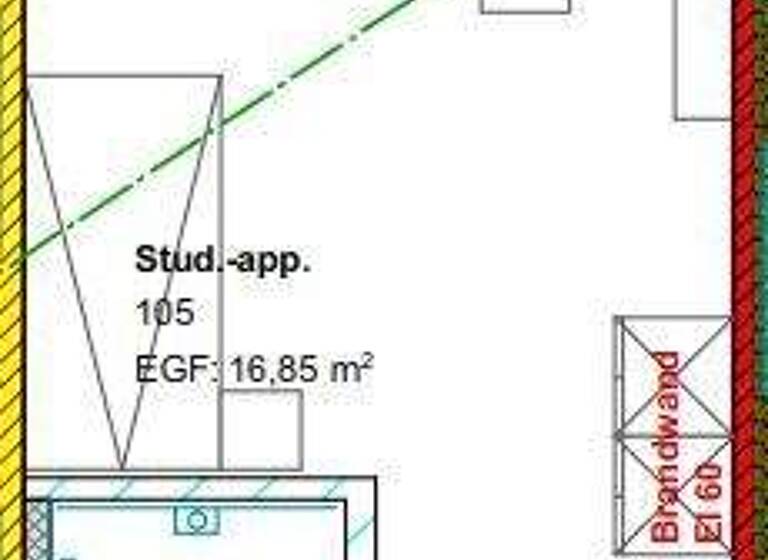 Studio zur Miete 484 € 1 Zimmer 21,1 m² 1. Geschoss frei ab 01.03.2026 Philipp-Müller-Straße 25 Wismar-West Wismar 23966
