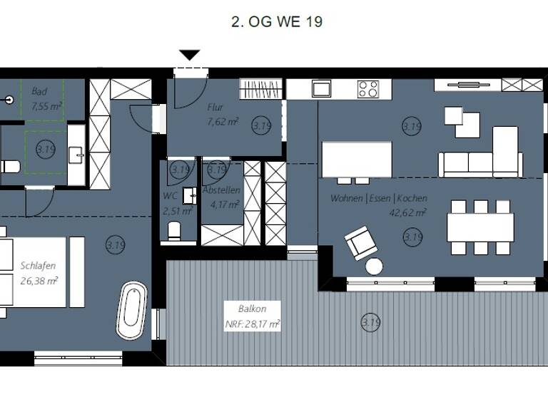 Wohnung zum Kauf - Erstbezug 415.000 € 2 Zimmer 104,9 m² Heidmühle Schortens 26419