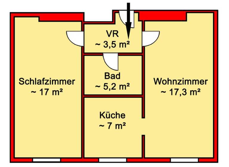 Wohnung zum Kauf 195.000 € 2 Zimmer 50 m² 4. Geschoss Wien 1100