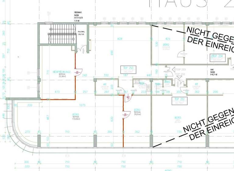 Büro zur Miete provisionsfrei 9,50 € 5 Zimmer 243,9 m² Bürofläche Wiener Neudorf 2351