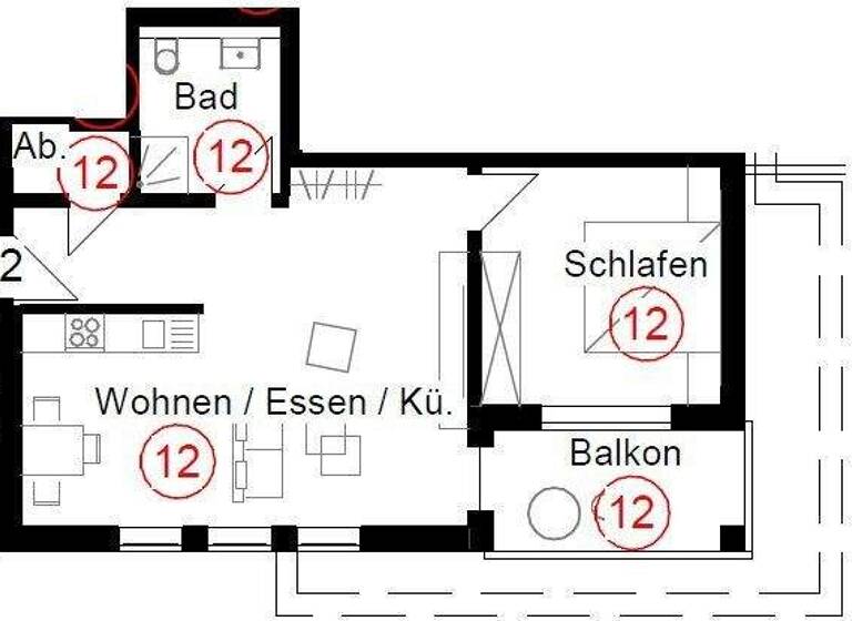 Wohnung zur Miete 1.495 € 2 Zimmer 60,7 m² 2. Geschoss frei ab 08.03.2026 Schwabstrasse 65 Weinsberg 74189