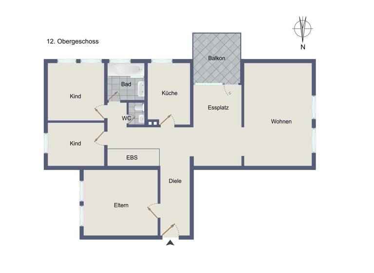 Wohnung zum Kauf 245.000 € 4,5 Zimmer 120 m²<br/>Wohnfläche 12.<br/>Geschoss Tuttlingen Tuttlingen 78532