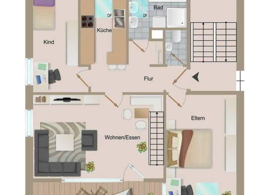 Wohnung zum Kauf 325.000 € 3 Zimmer 77 m² 3. Geschoss frei ab sofort Oeffingen Fellbach 70736