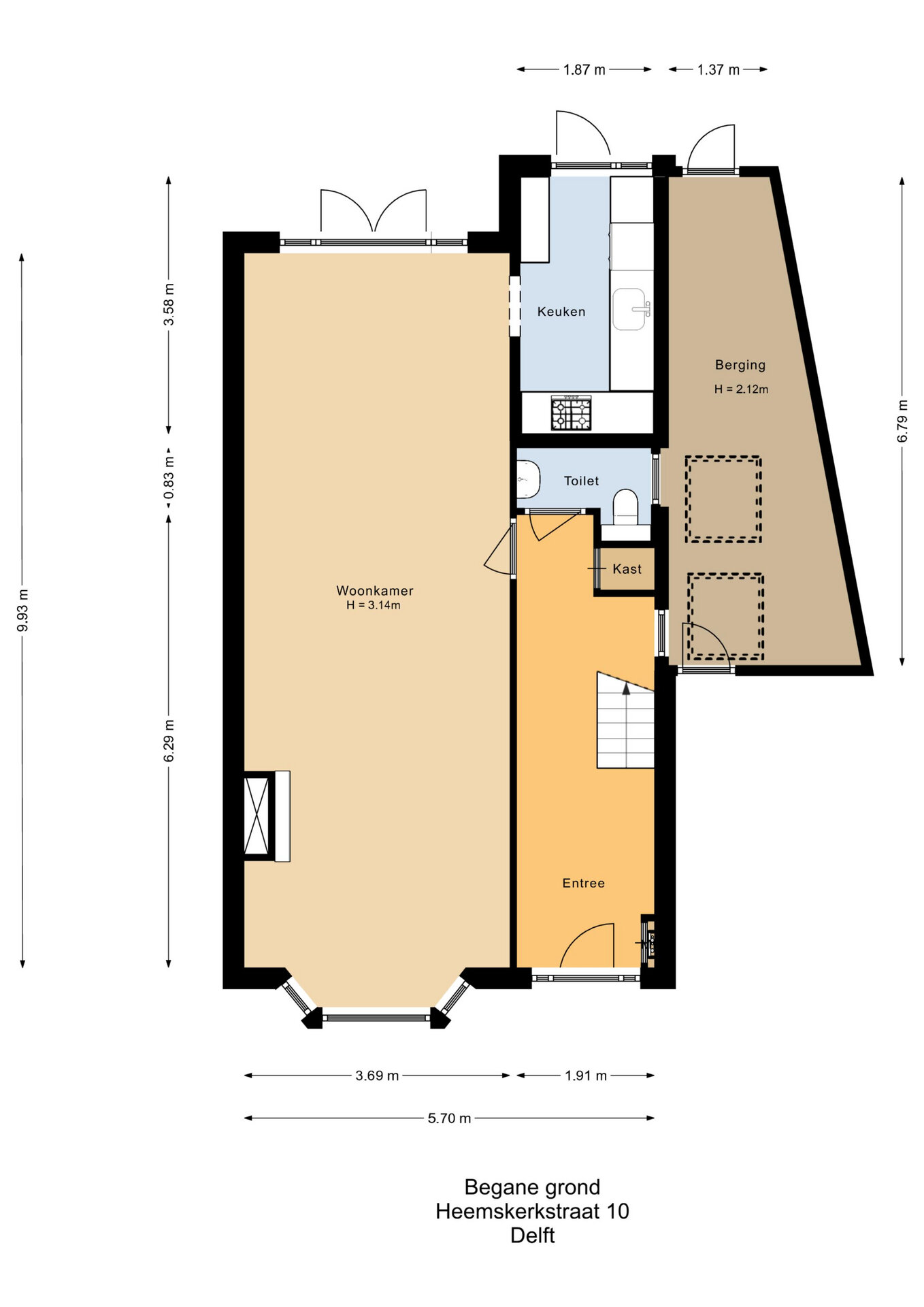 Herrenhaus zum Kauf 1.095.000 € 7 Zimmer 158 m²<br/>Wohnfläche 233 m²<br/>Grundstück heemskerkstraat 10 delft 2613 AL