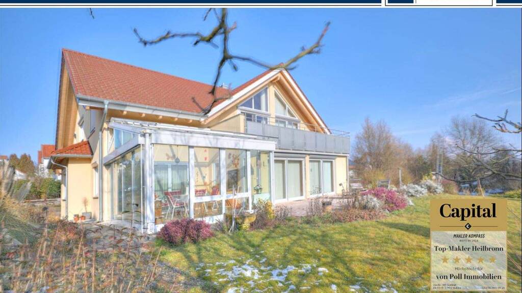 Einfamilienhaus zum Kauf 1.380.000 € 7 Zimmer 333,2 m² 939 m² Grundstück Kirchhausen Heilbronn / Kirchhausen 74078