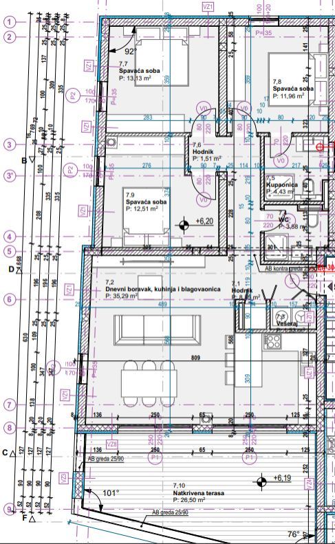 Wohnung zum Kauf 449.000 € 3 Zimmer 115 m²<br/>Wohnfläche 2.<br/>Geschoss Vodice center