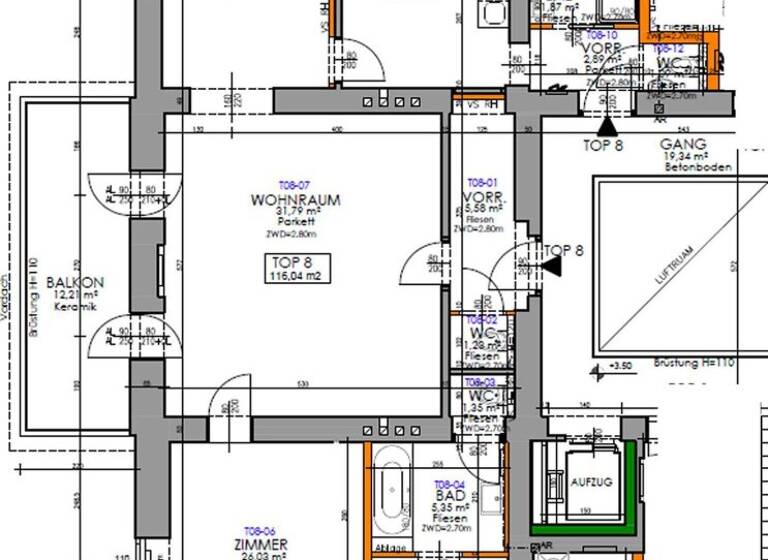 Wohnung zur Miete 1.555 € 4 Zimmer 116 m² 1. Geschoss Bad Vöslau 2540