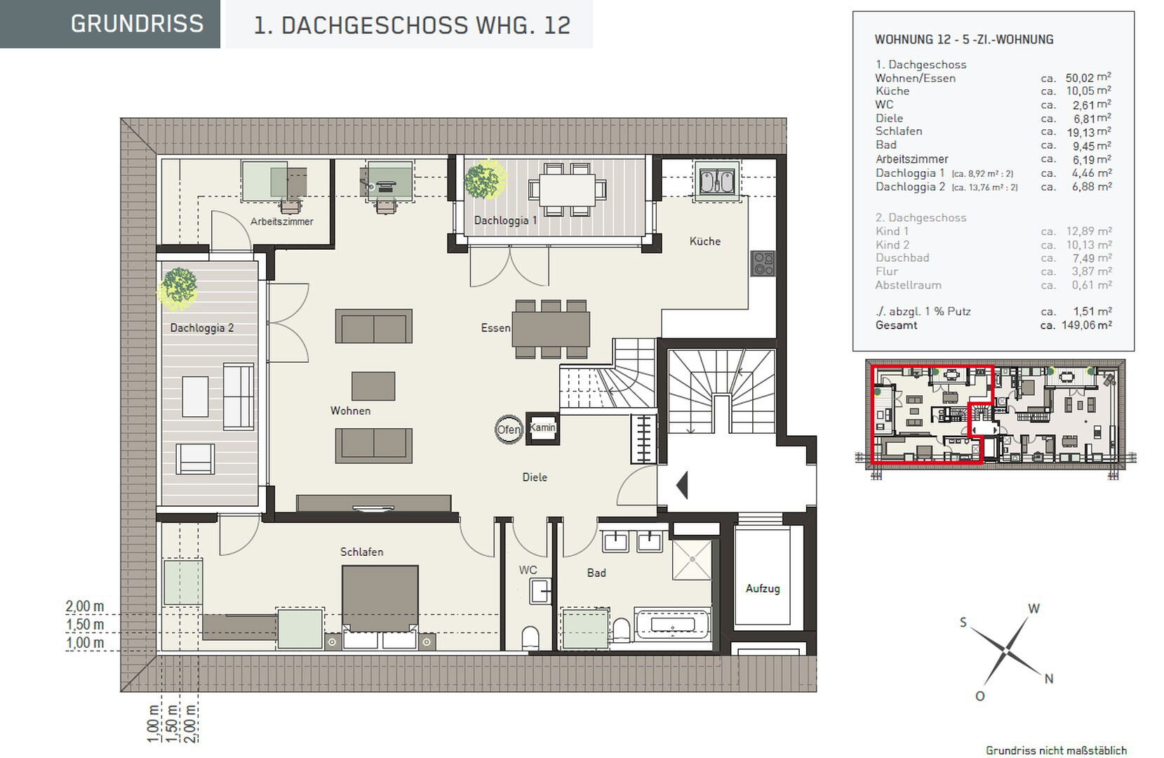 Maisonette zum Kauf provisionsfrei 1.090.000 € 5,5 Zimmer 149 m²<br/>Wohnfläche 5.<br/>Geschoss 01.04.2025<br/>Verfügbarkeit Kurpark Stuttgart 70372