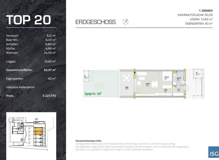 Studio zum Kauf - Erstbezug 227.770 € 1 Zimmer 50,2 m² Dr. Thomas-Senn-Straße Ried im Innkreis 4910