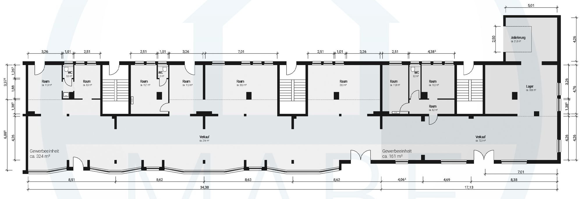 Ladenfläche zur Miete provisionsfrei 1.500 € 409 m²<br/>Verkaufsfläche von 91 m² bis 409 m²<br/>Teilbarkeit Karl-Marx-Str. 4 Hagenwerder Görlitz 02827