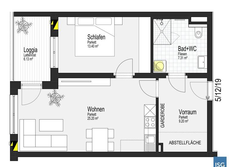 Wohnung zur Miete - Erstbezug 422 € 2 Zimmer 55,1 m² frei ab 07.07.2026 Unterbrunningerstraße 2 Mauerkirchen 5270