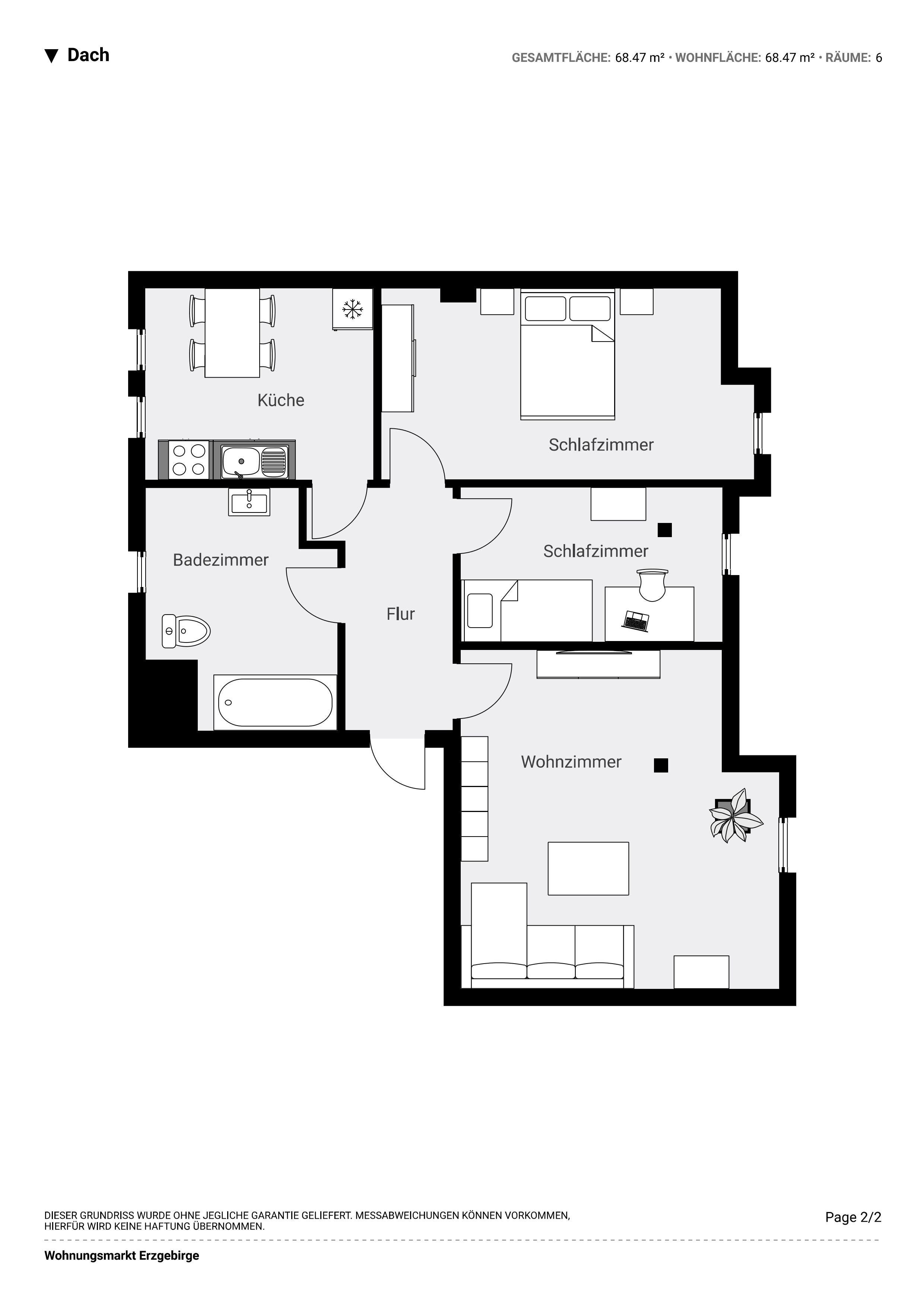 Wohnung zur Miete 295 € 3 Zimmer 55 m²<br/>Wohnfläche 5.<br/>Geschoss ab sofort<br/>Verfügbarkeit Annaberg Annaberg-Buchholz 09456